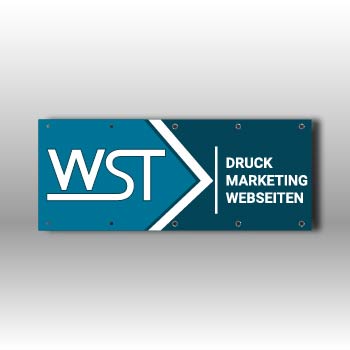 blauer Banner Werbedruck Staub GmbH