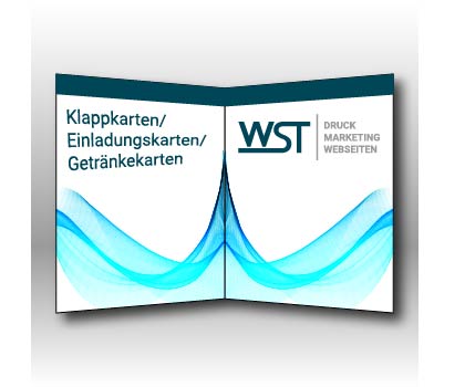 Klappkarte/ Einladungskarte/ Getränkekarten Werbedruck Staub GmbH