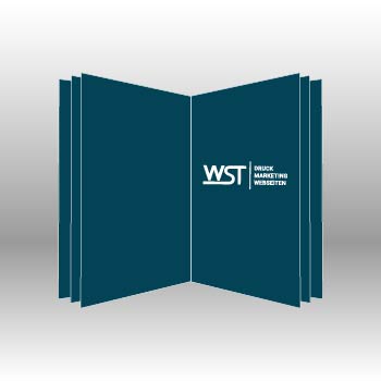 blauer Buch oder Broschüre Werbedruck Staub GmbH