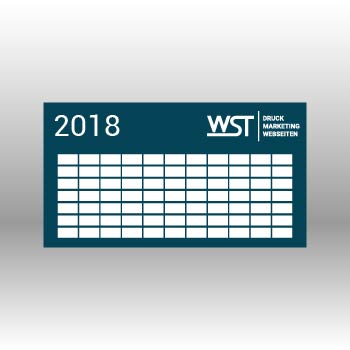 blaue Schreibtischunterlage Werbedruck Staub GmbH